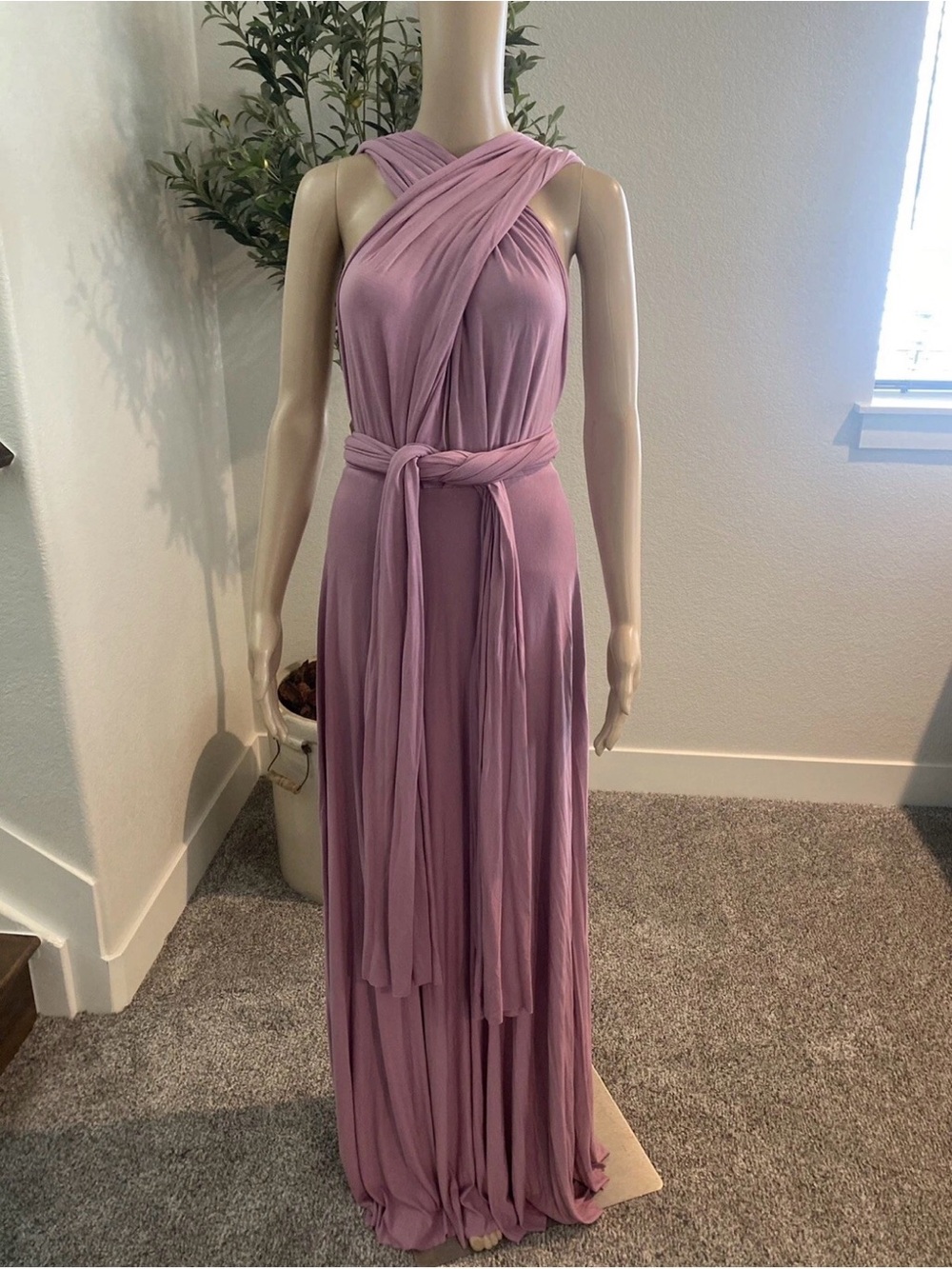 Lulus Magical Movement Dusty Rose Wrap Maxi Dress // Size Medium - Picture 2 of 10